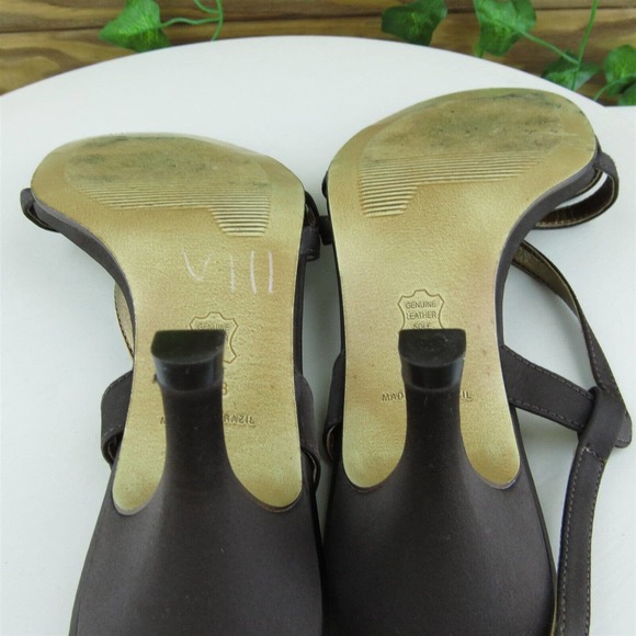 Talbots Women Strappy Shoes Brown Synthetic Slip On Size 8.5 Medium (B, M) - Picture 8 of 9